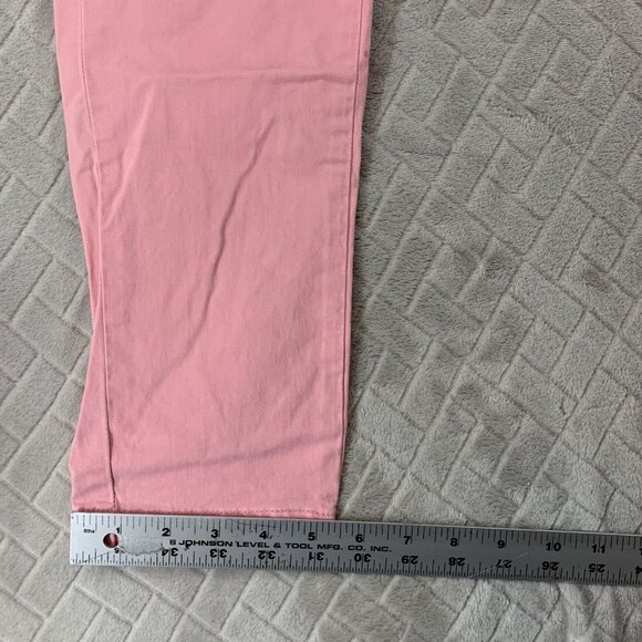 Honey Womans 30 Chino Pants Pink Ankle Tapered Leg Low Rise Stretch Barbiecore - Picture 10 of 15